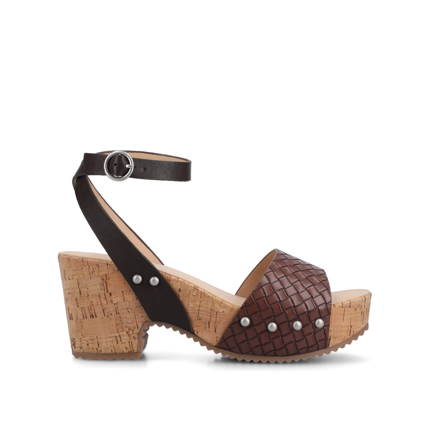 VANESSA PLATFORM CLOG SANDALS - Black Woven