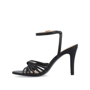 VANITA STILETTO HEELS IN VEGAN LEATHER - Black