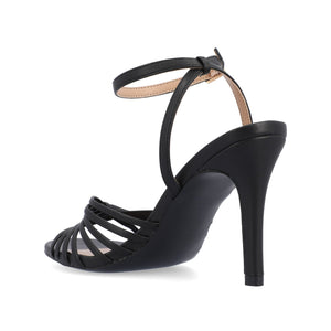 VANITA STILETTO HEELS IN VEGAN LEATHER - Black