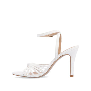 VANITA STILETTO HEELS IN VEGAN LEATHER IN WIDE - White