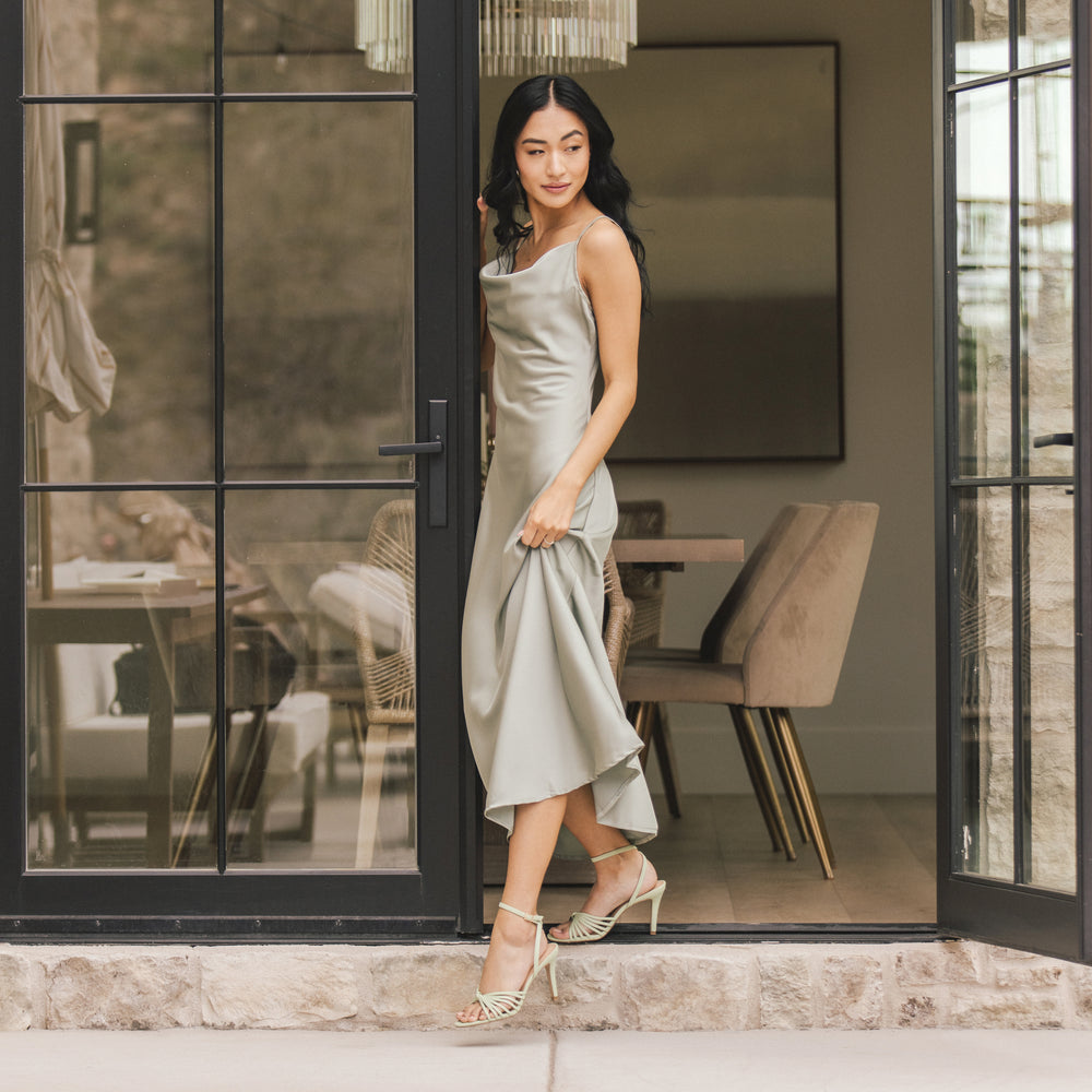 VANITA STILETTO HEELS IN FAUX LEATHER