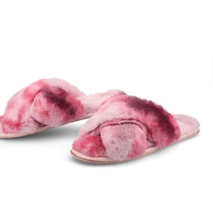 VEEDIA SLIPPERS IN FAUX FUR - Pink Faux Fur