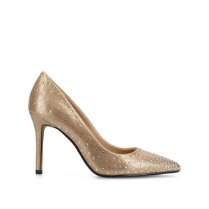 VENUS STATEMENT STILETTO DRESS PUMPS - Gold