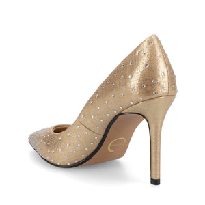 VENUS STATEMENT STILETTO DRESS PUMPS - Gold