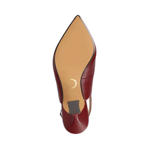 VERENA SLING BACK PUMPS - Oxblood