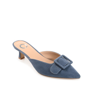 VIANNA MULED KITTEN HEELS IN FAUX SUEDE