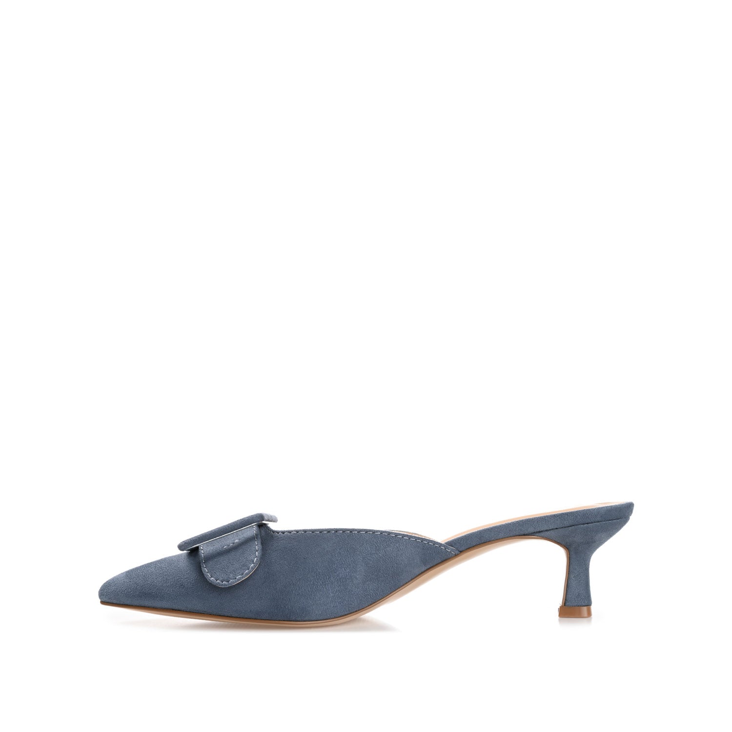 VIANNA KITTEN HEEL MULES IN WIDE - Blue