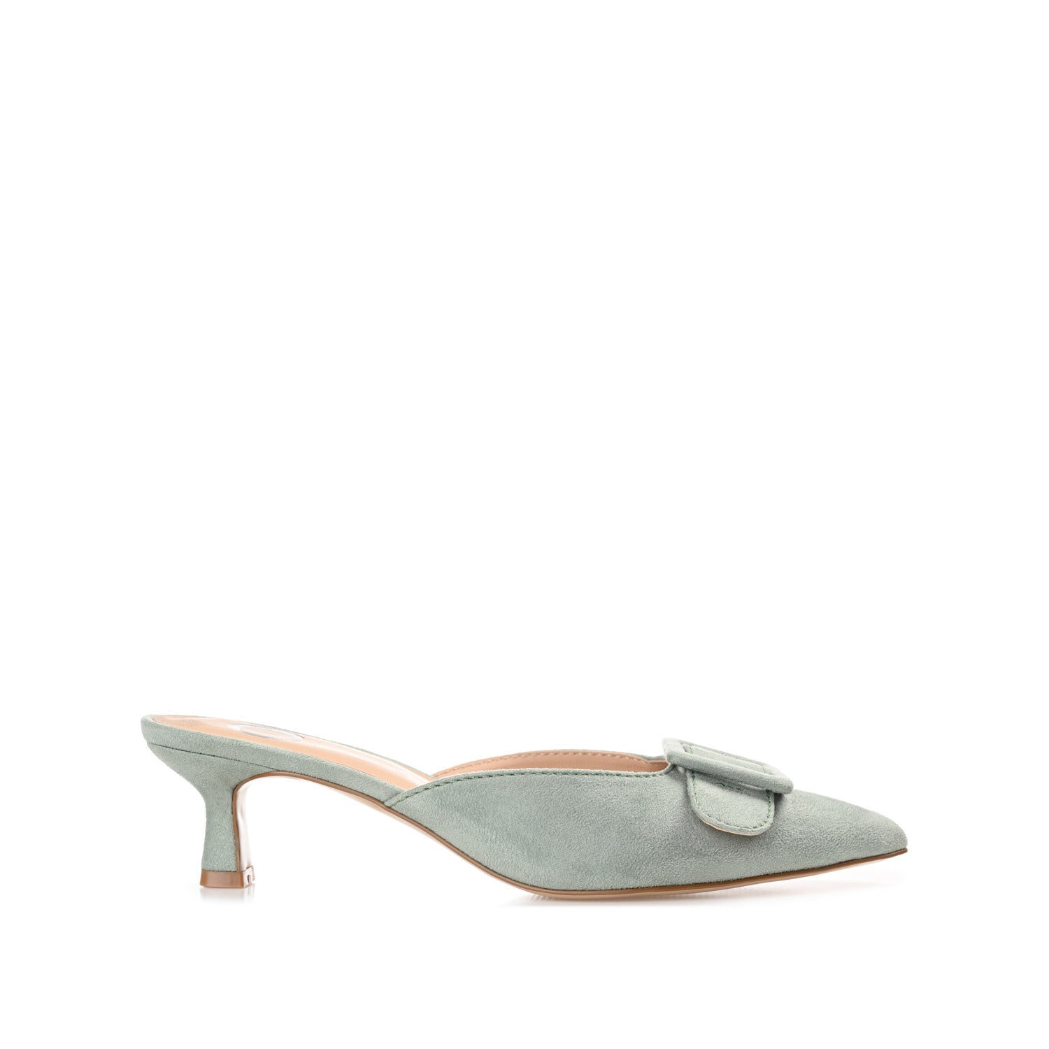 VIANNA KITTEN HEEL MULES IN WIDE - Sage