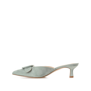 VIANNA KITTEN HEEL MULES IN WIDE - Sage