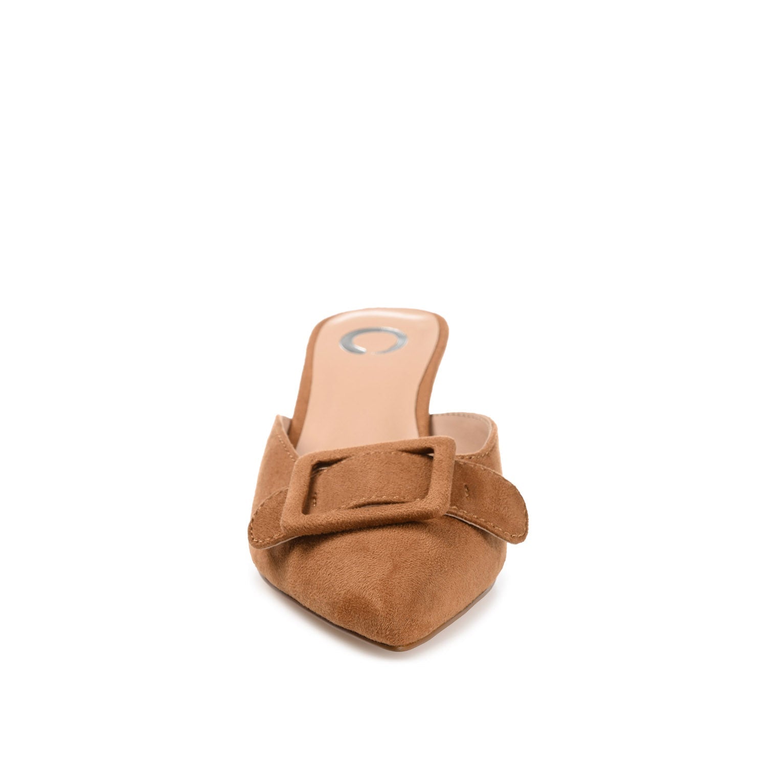 VIANNA MULED KITTEN HEELS IN FAUX SUEDE - Tan