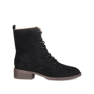 VIENNA LACE-UP BOOTIES IN FAUX SUEDE