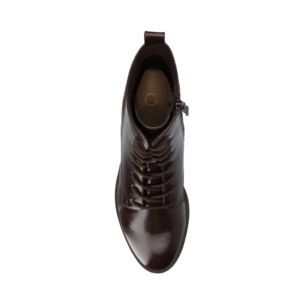 VIENNA COMBAT BOOTIES IN WIDE - Crinkle/Chocolate