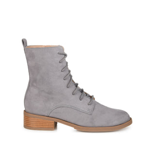 VIENNA LACE-UP BOOTIES IN FAUX SUEDE