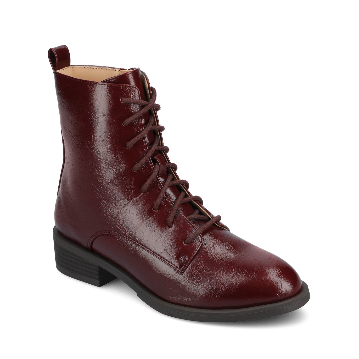 VIENNA COMBAT BOOTIES - Oxblood