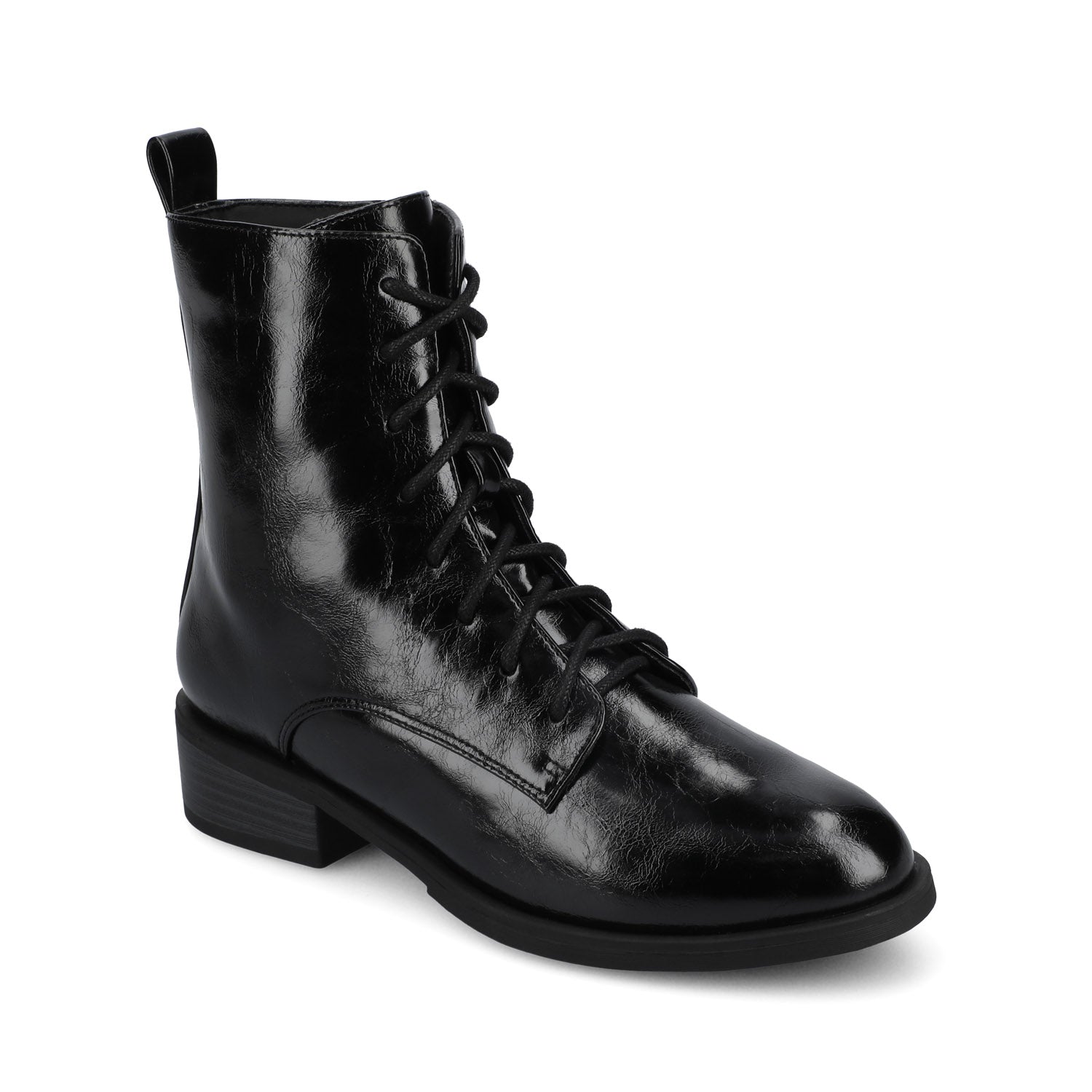 VIENNA COMBAT BOOTIES - Crinkle/Black