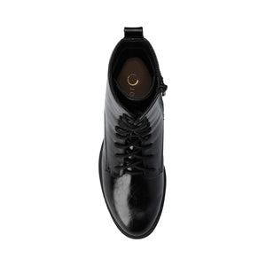 VIENNA COMBAT BOOTIES IN WIDE - Crinkle/Black