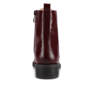 VIENNA COMBAT BOOTIES IN WIDE - Oxblood