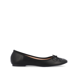 VIKA FAUX LEATHER BALLET FLATS IN WIDE