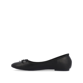 VIKA FAUX LEATHER BALLET FLATS IN WIDE