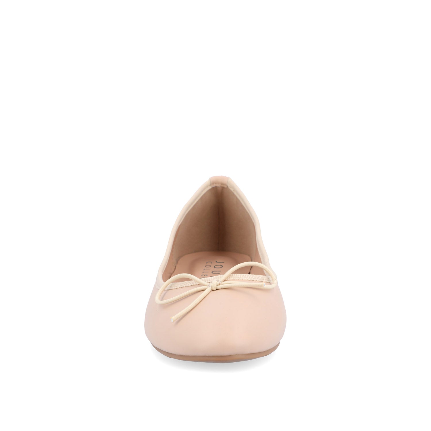 VIKA VEGAN LEATHER BALLET FLATS IN WIDE - Blush