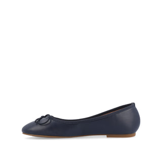 VIKA FAUX LEATHER BALLET FLATS IN WIDE