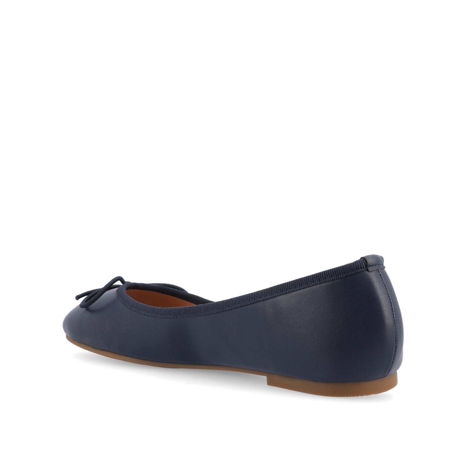 VIKA VEGAN LEATHER BALLET FLATS IN WIDE - Navy Nubuck
