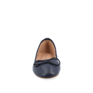 VIKA FAUX LEATHER BALLET FLATS IN WIDE