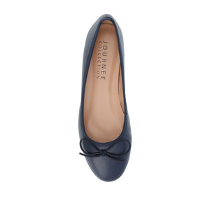 VIKA BALLET FLATS IN VEGAN LEATHER - Navy Nubuck