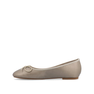 VIKA FAUX LEATHER BALLET FLATS IN WIDE