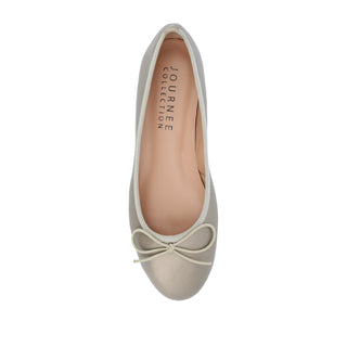 VIKA FAUX LEATHER BALLET FLATS IN WIDE