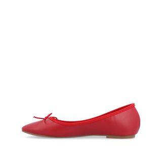 VIKA FAUX LEATHER BALLET FLATS IN WIDE