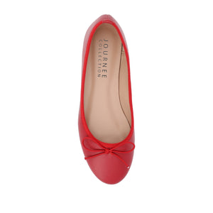 VIKA BALLET FLATS IN VEGAN LEATHER - Red