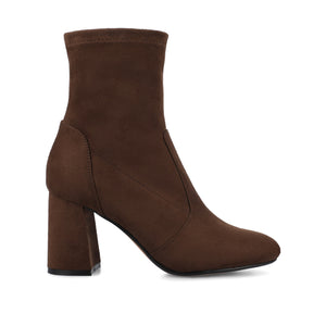 VIVIA DRESS BOOTIES IN WIDE - Chocolate Suede
