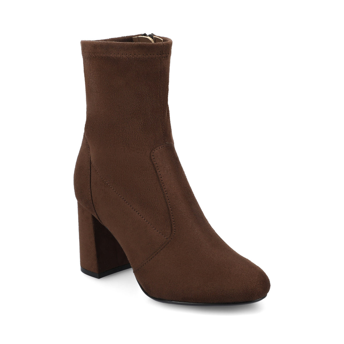 VIVIA DRESS BOOTIES IN WIDE - Chocolate Suede