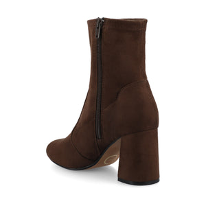 VIVIA DRESS BOOTIES IN WIDE - Chocolate Suede