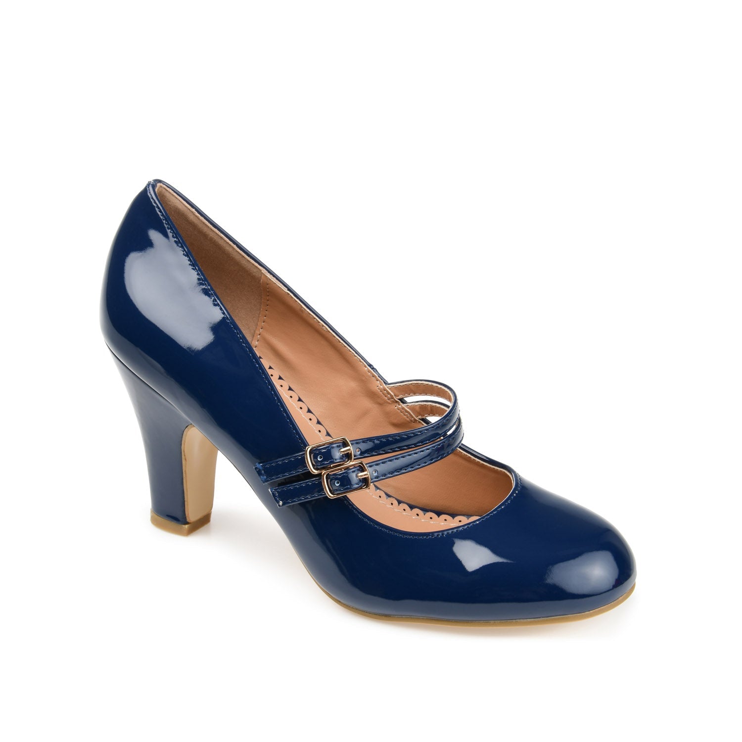 WENDY MARY JANE PUMP HEELS IN STATEMENT - Navy Nubuck