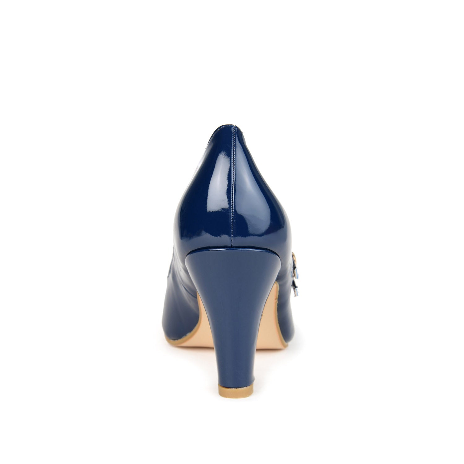 WENDY MARY JANE PUMP HEELS IN STATEMENT - Navy Nubuck