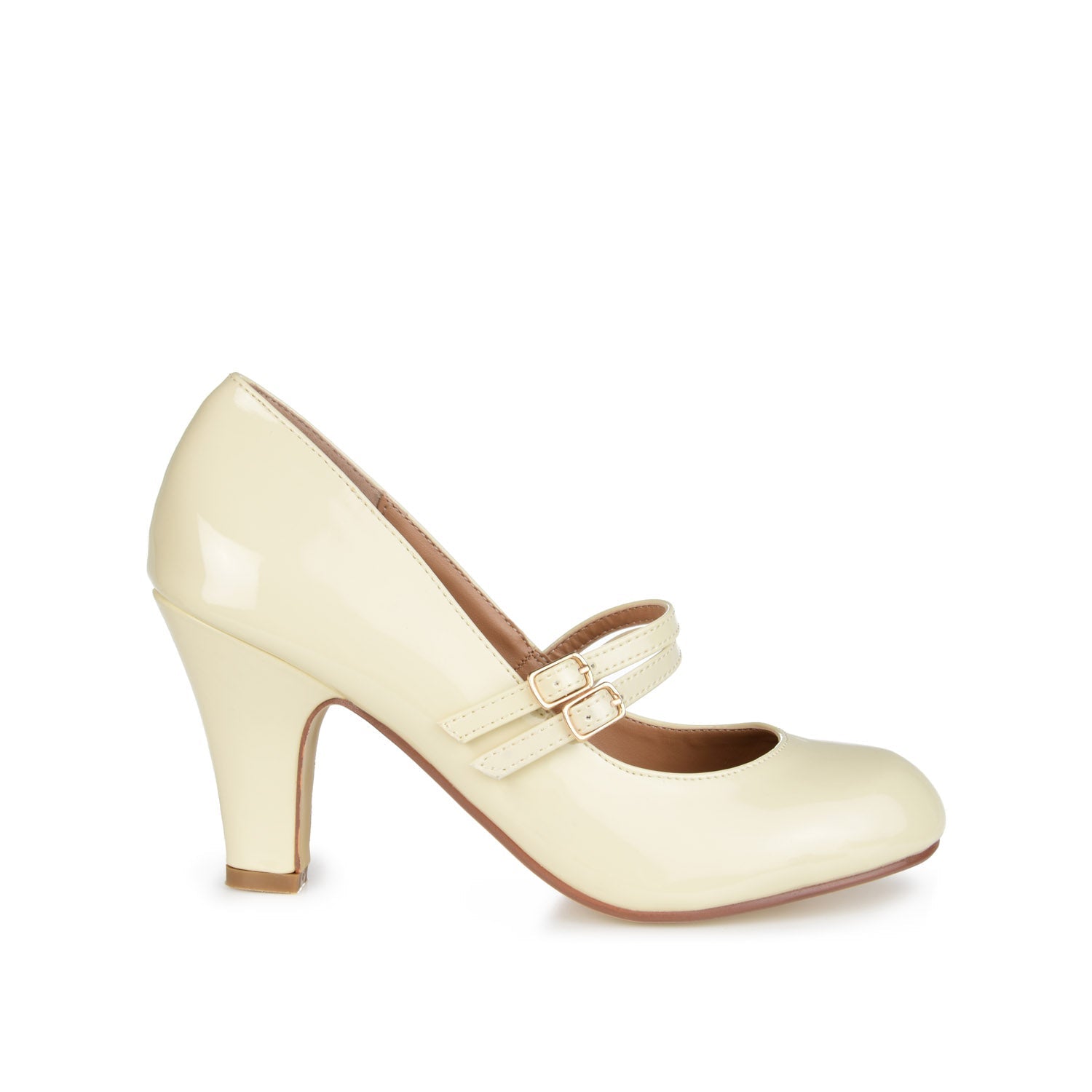 WENDY MARY JANE PUMP HEELS IN PATENT - Beige