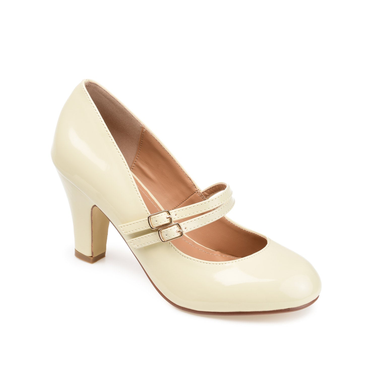 WENDY MARY JANE PUMP HEELS IN PATENT - Beige