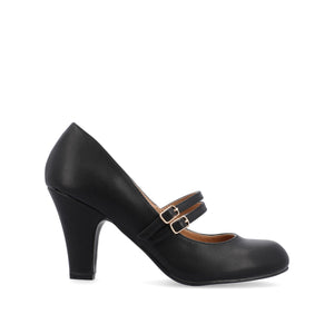 WINDY CROCO MARY JANE PUMP HEELS IN WIDE - Black