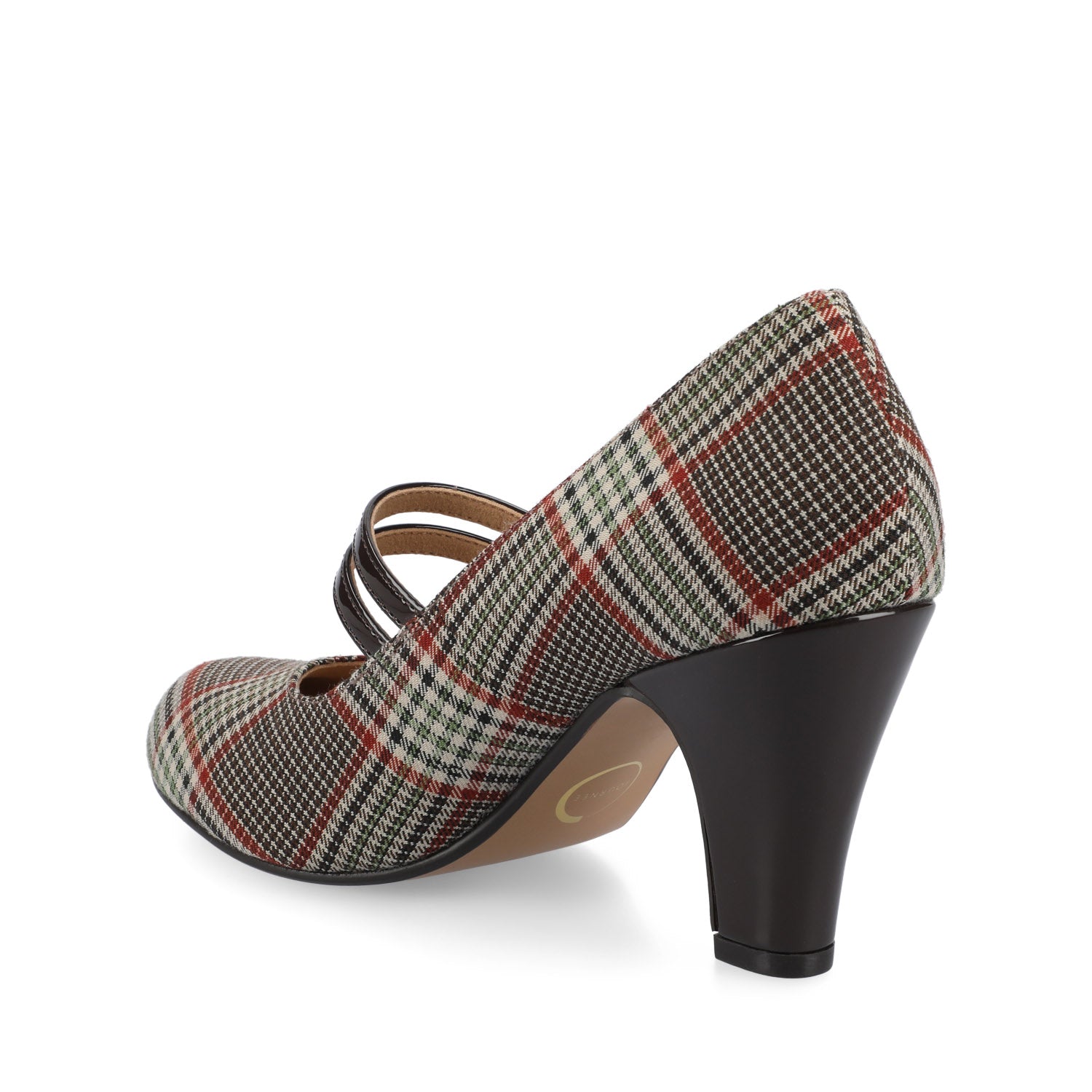 WINDY MARY JANE PUMP HEELS IN STATEMENT - Cream Chocolate Plaid