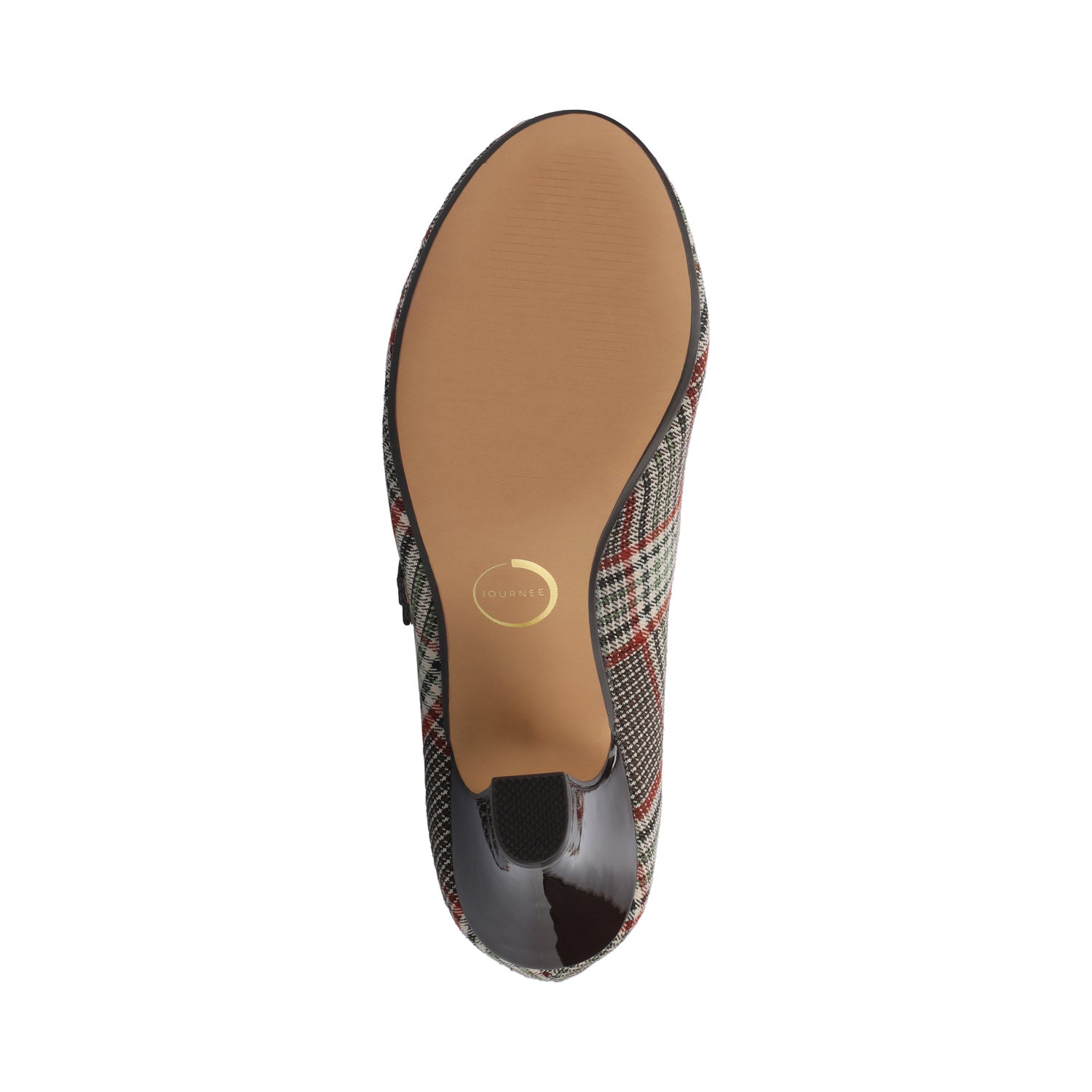 WINDY MARY JANE PUMP HEELS IN STATEMENT - Cream Chocolate Plaid