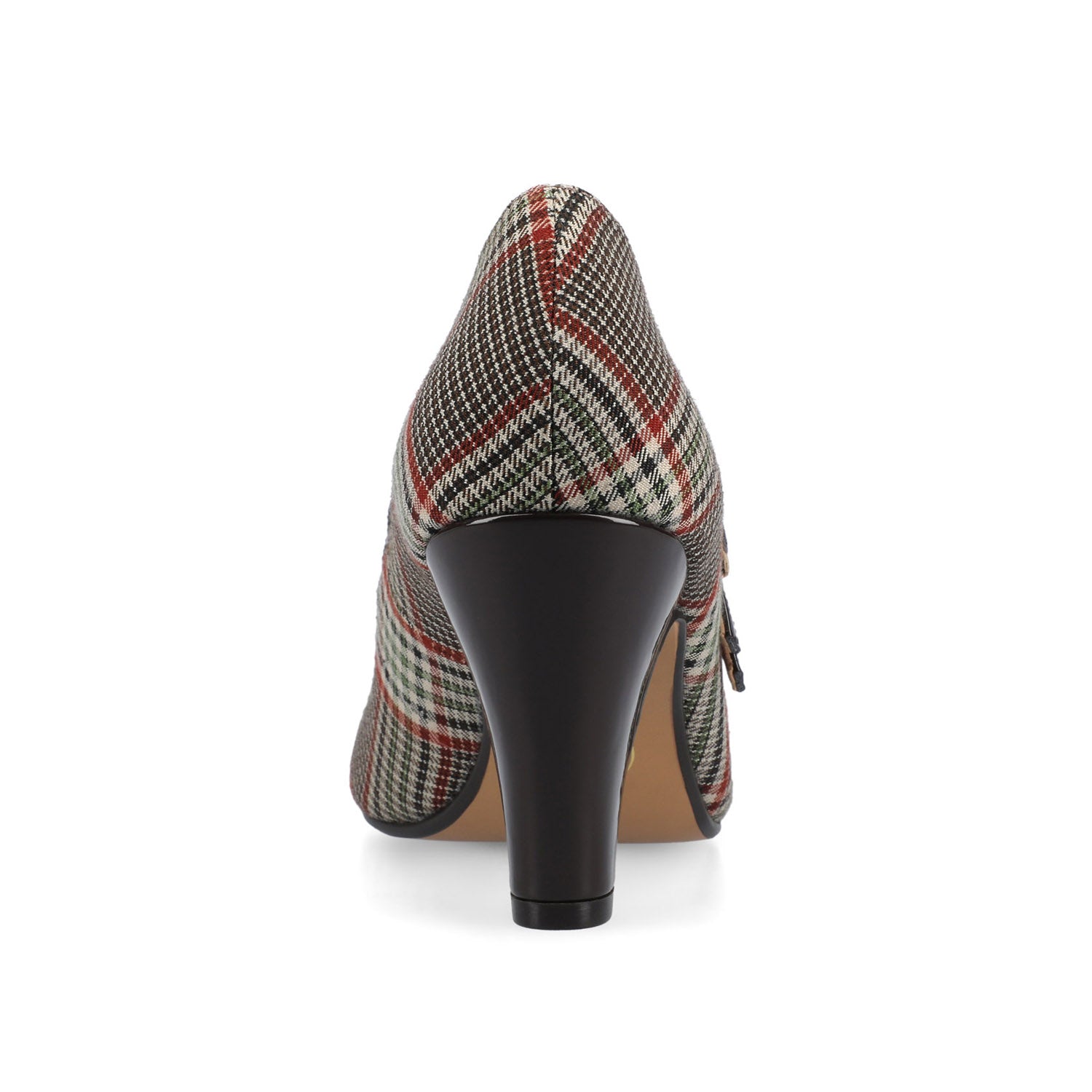 WINDY MARY JANE PUMP HEELS IN STATEMENT - Cream Chocolate Plaid