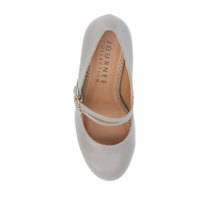 WINDY MARY JANE PUMP HEELS IN CROCO - Grey