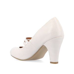 WINDY STATMENT MARY JANE PUMP HEELS IN WIDE - Ivory