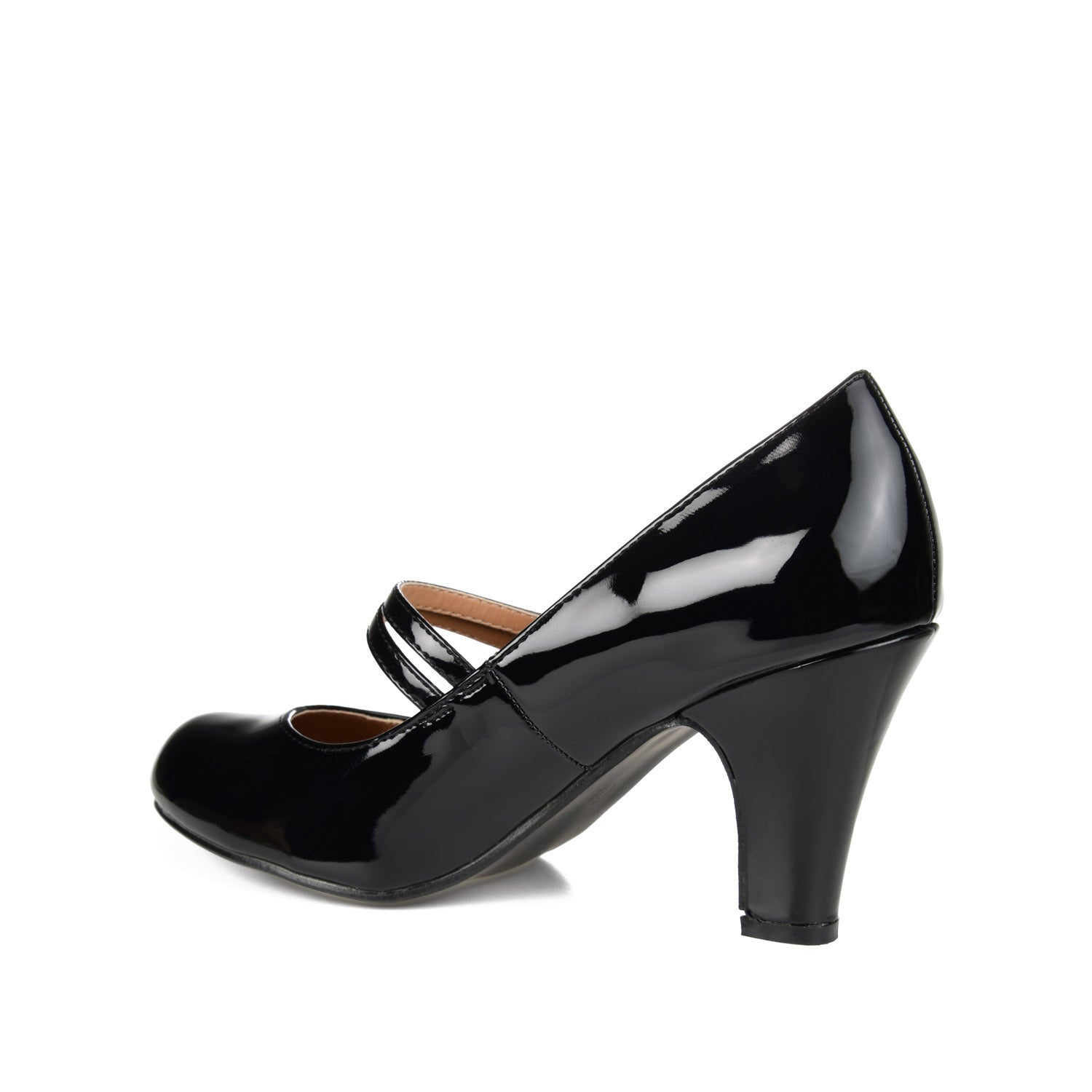 WINDY STATMENT MARY JANE PUMP HEELS IN WIDE - Patent/Black