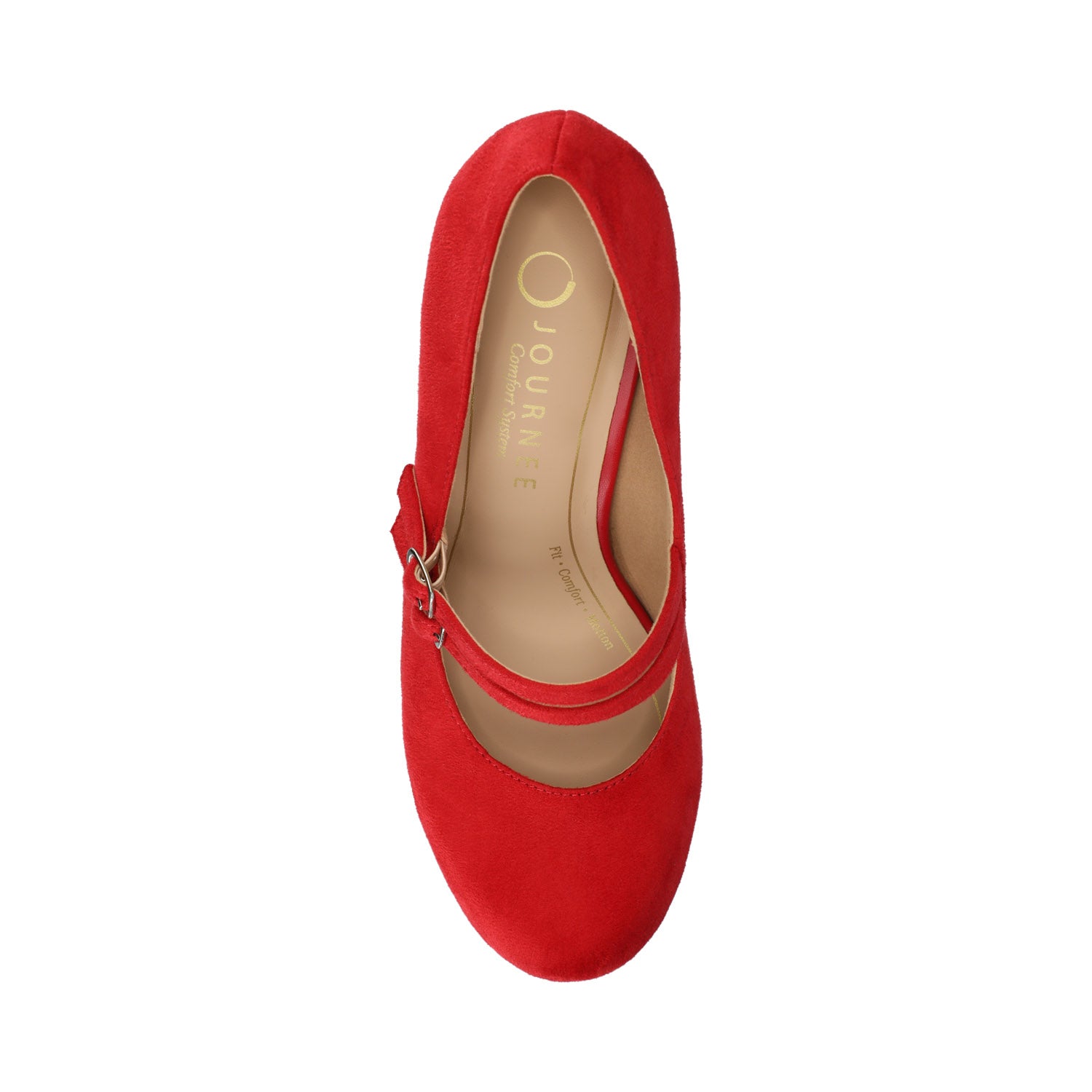 WINDY MARY JANE PUMP HEELS IN STATEMENT - Red Suede