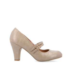 WINDY STATMENT MARY JANE PUMP HEELS IN WIDE - Taupe