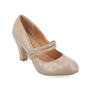 WINDY STATMENT MARY JANE PUMP HEELS IN WIDE - Taupe