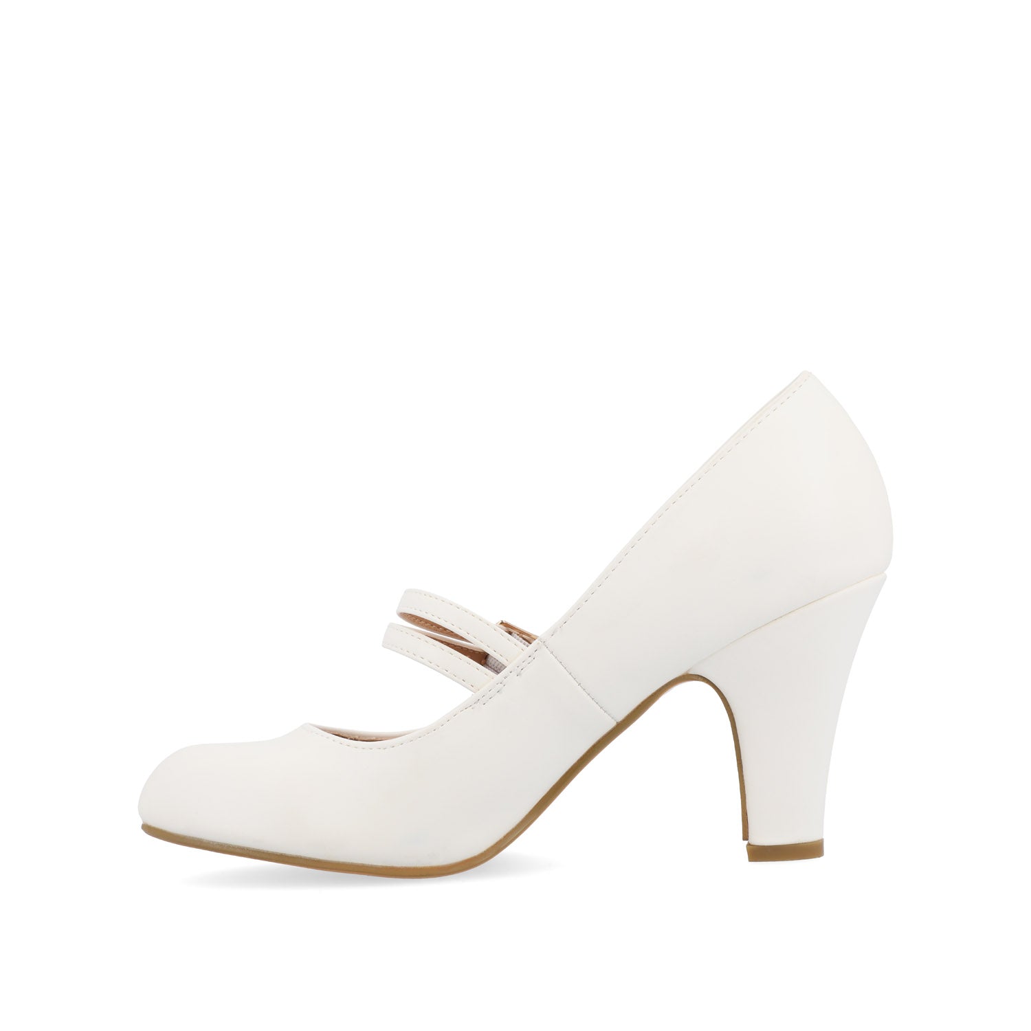 WINDY CROCO MARY JANE PUMP HEELS IN NARROW - White